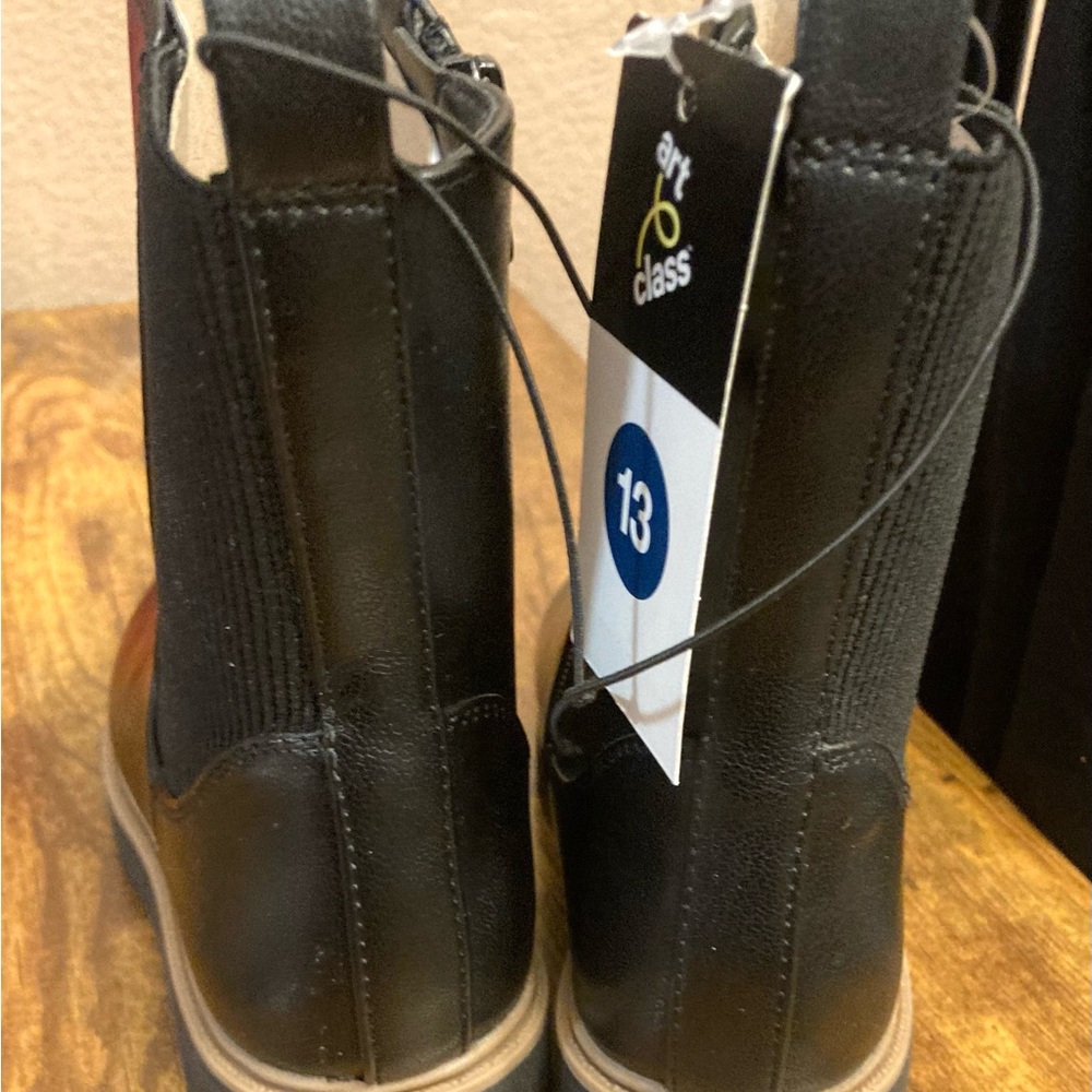 Art Class Kids' Laurel Chelsea Boots Black Size 13 new - Picture 4 of 8